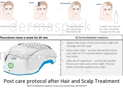 Post care protocol after hair and scalp treatment